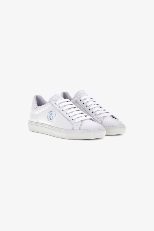 RC Sneakers con Monogram RC Bianco/Argento SKS031-PZA90