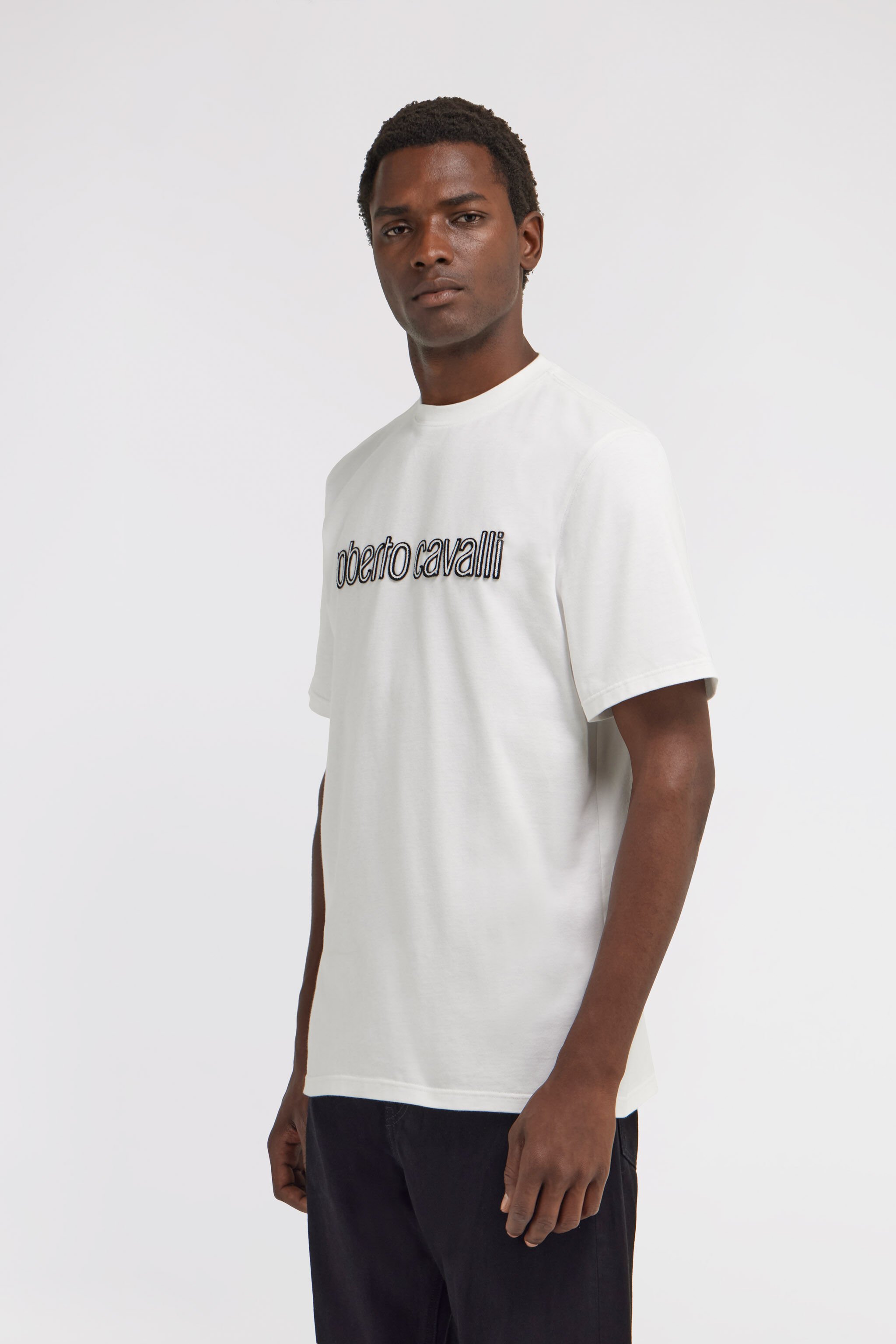 RC Roberto Cavalli Logo T-Shirt White TRT61B-JD060