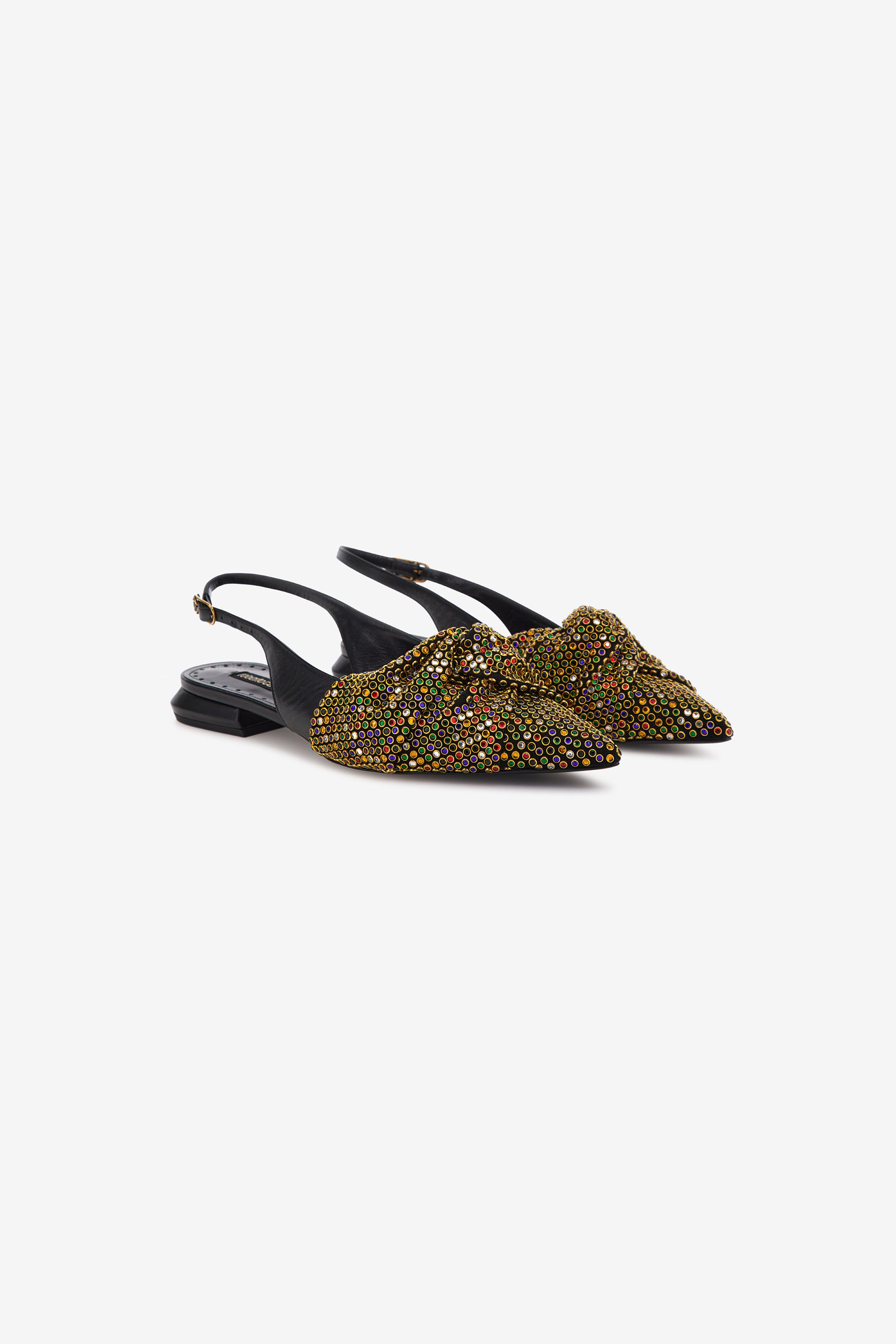 RC Le Pettegole slingback with cristals Light brown SKS022-PCN10