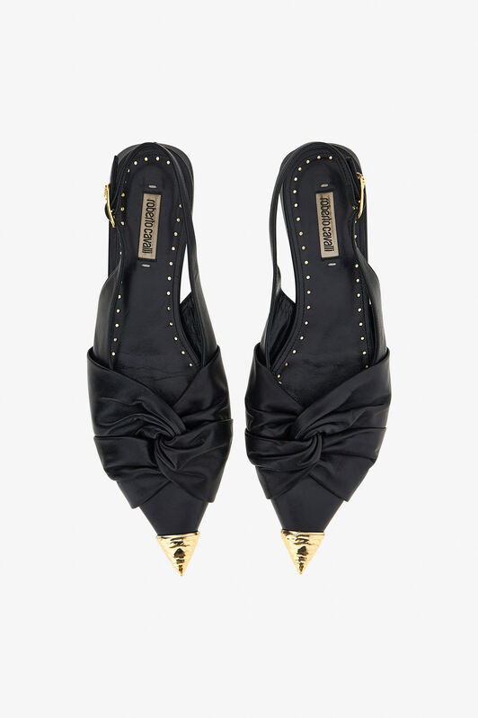 RC Le Pettegole slingback with decoration Black RKS018-PN003