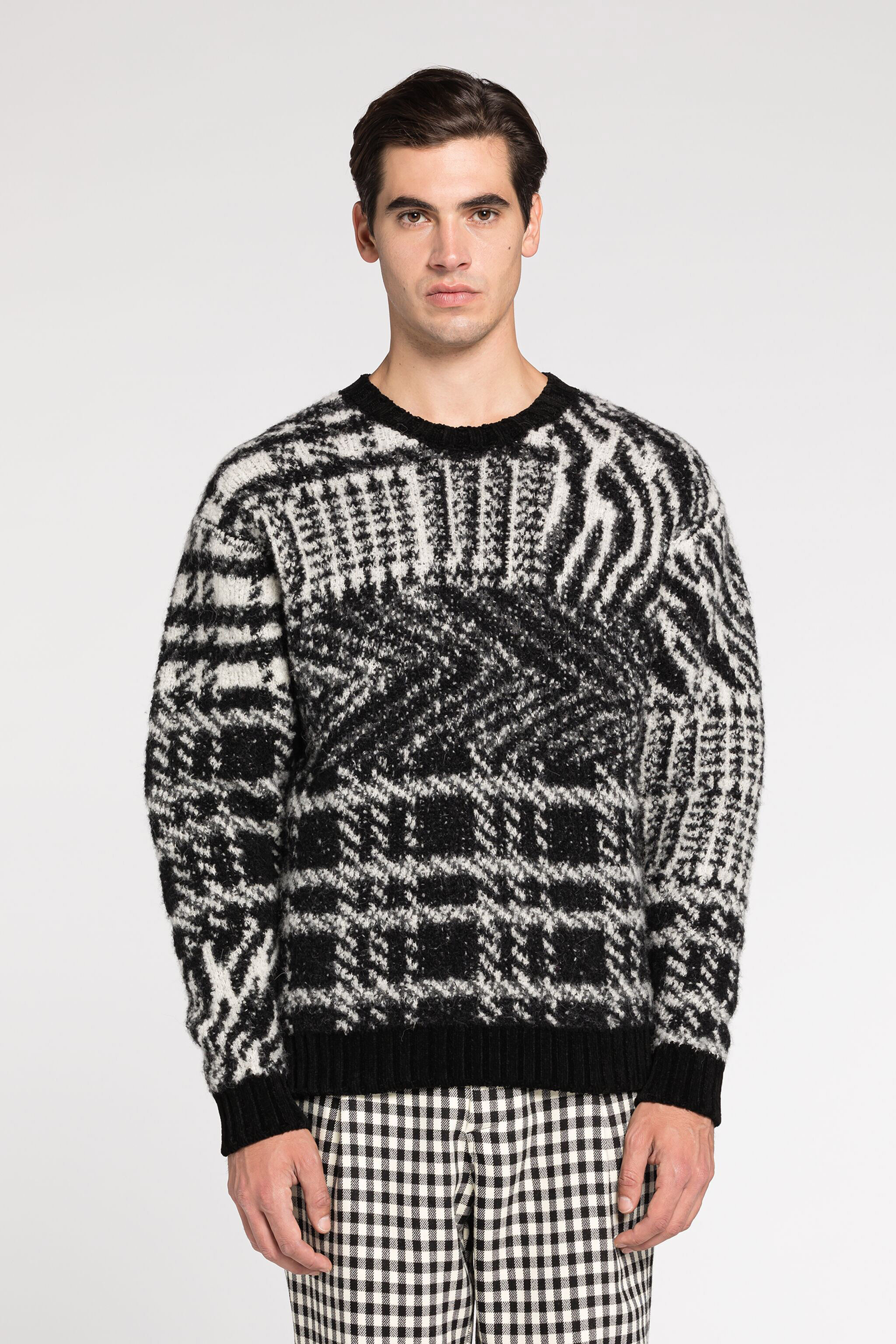 RC Pullover mit Intarsienmuster BLACK RRM614-MA006