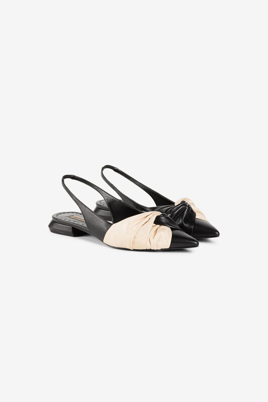 RC Le Pettegole Slingback Pumps Ivory/Black QWS010-PN202