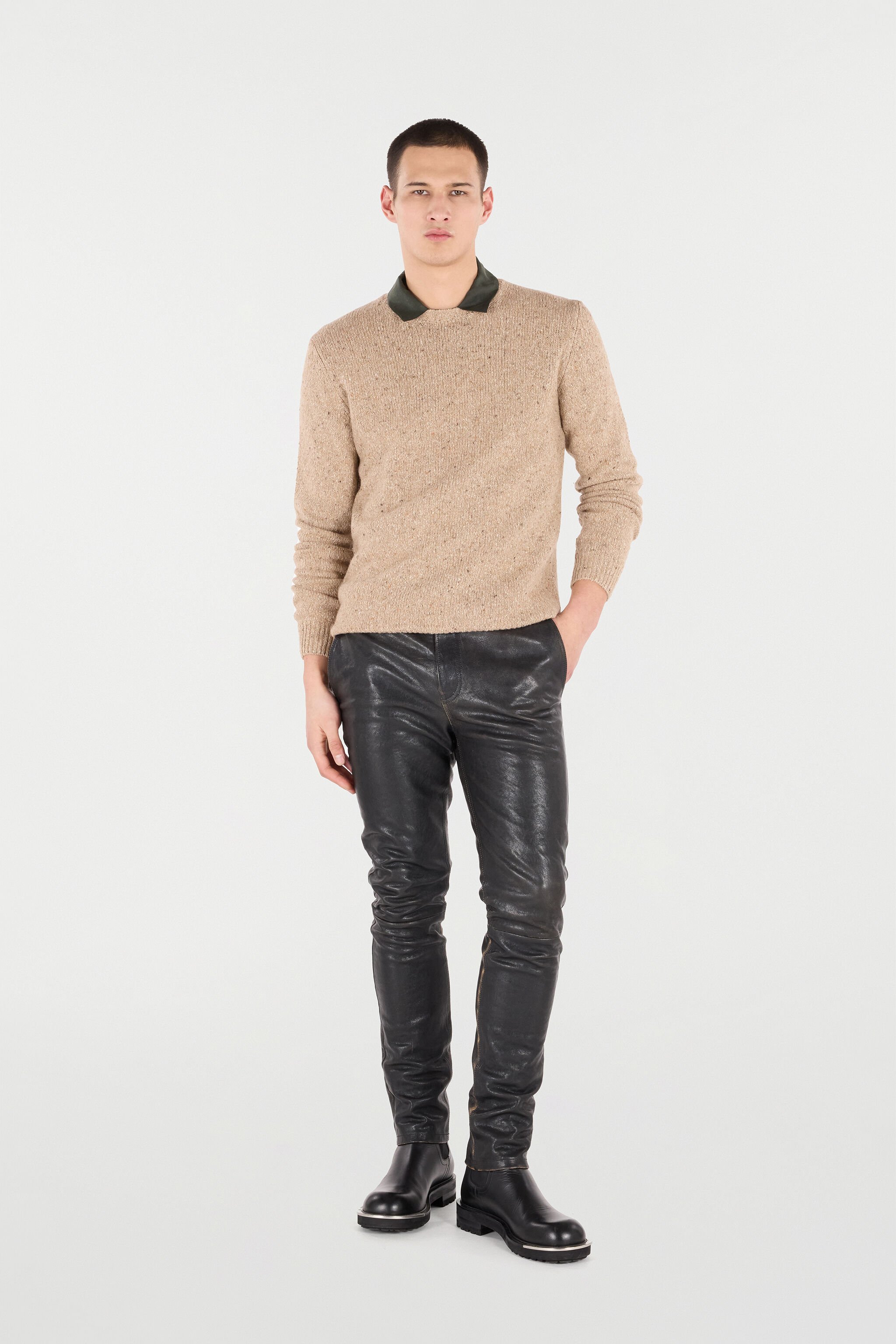 RC Pull À Col Ras-Du-Cou BEIGE POM60H-MQO38