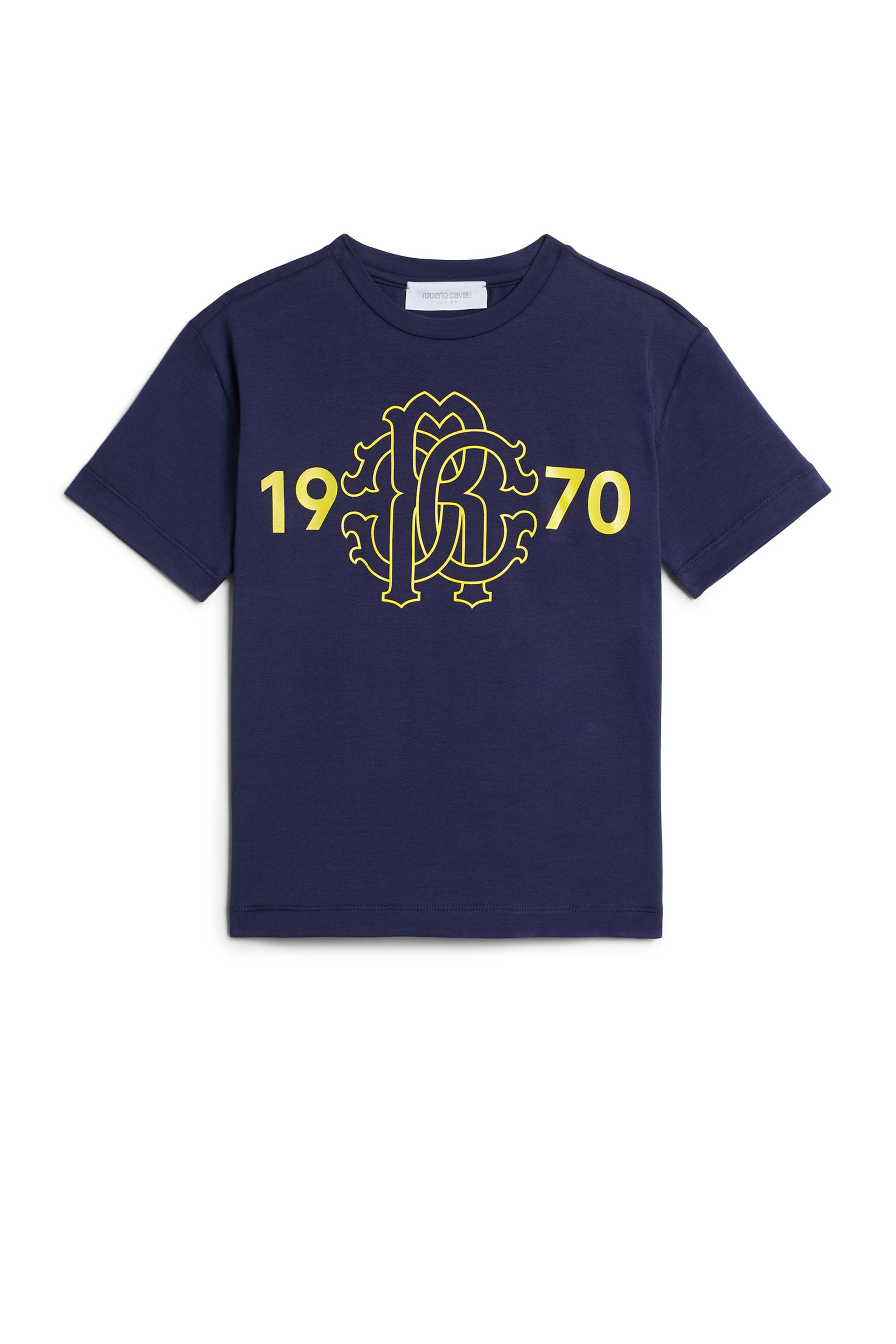 JU Navy RC logo T-shirt BLUE/YELLOW IJT650-JV025