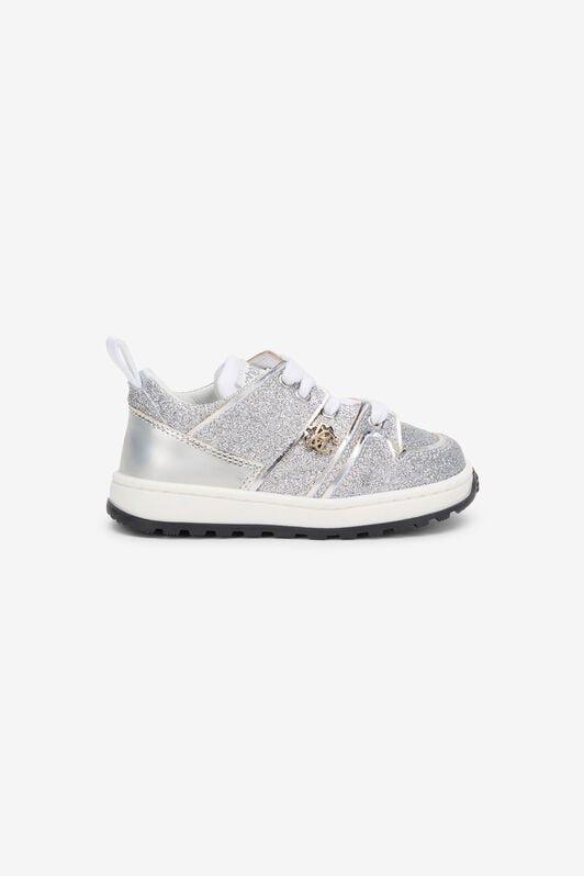 JU Silberne Glitzer-Sneaker für Kinder SILVER TJS01F-PZJ35