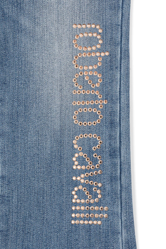 JU Crystal-Embellished Logo Jeans JU Crystal-Embellished Logo Jeans Dark blue KJJ200-DS029