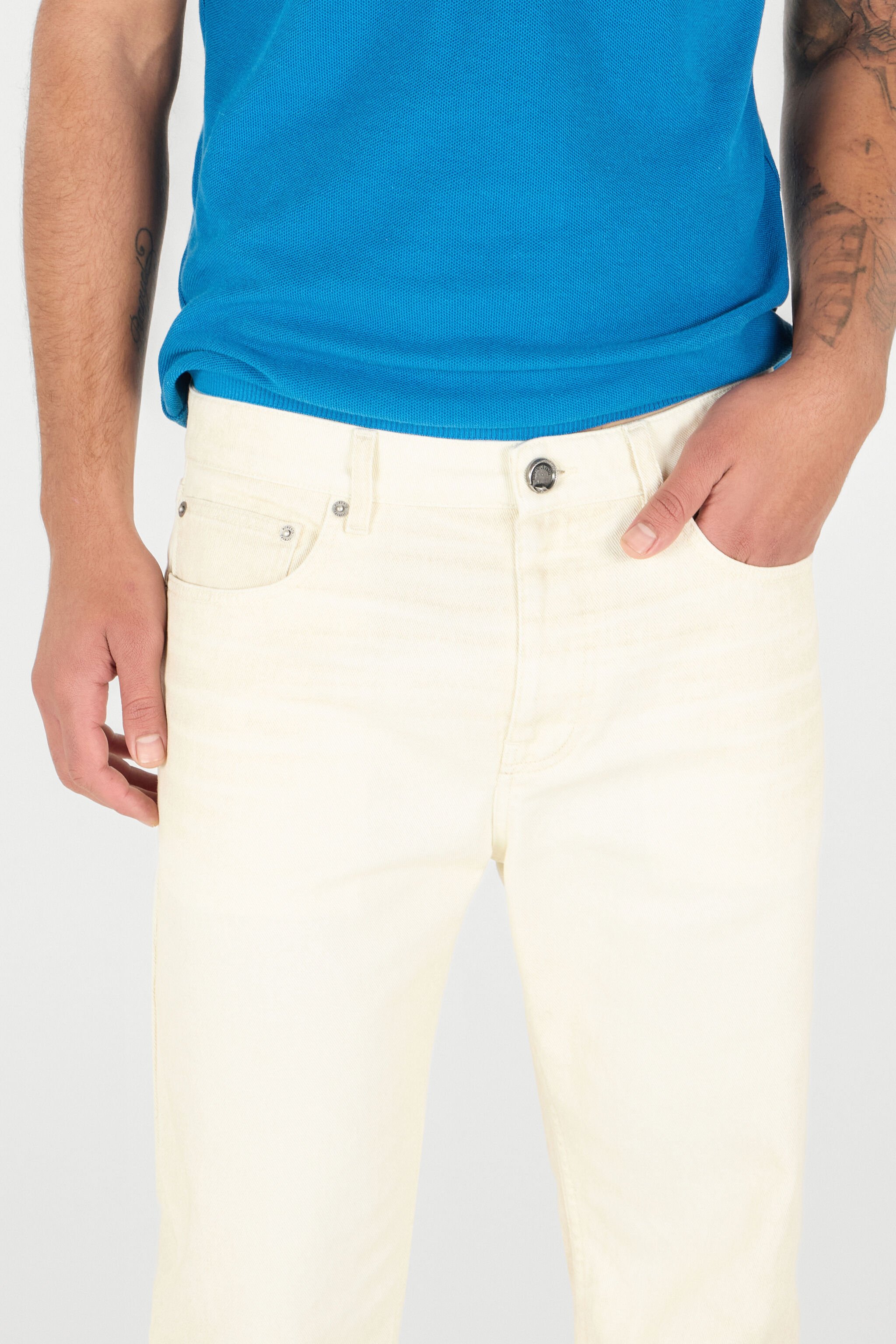 RC Man Cotton Trousers Ivory UMJ216-4NO91