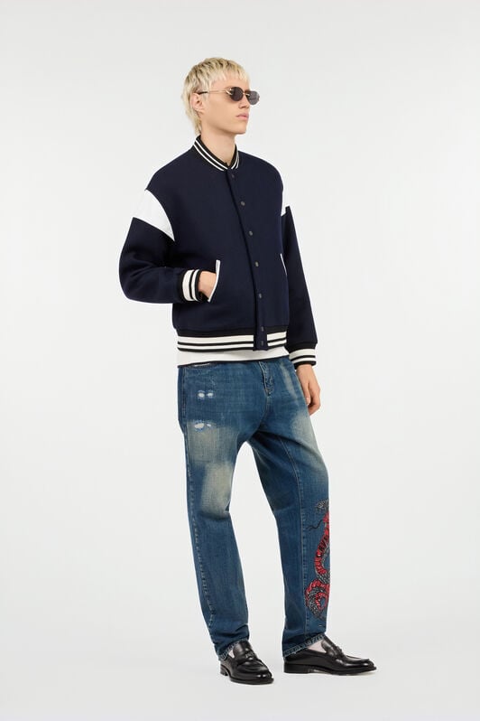 RC Giacca Stampa Marble RC Giacca Stampa Marble BLUE ROT40L-FEO01