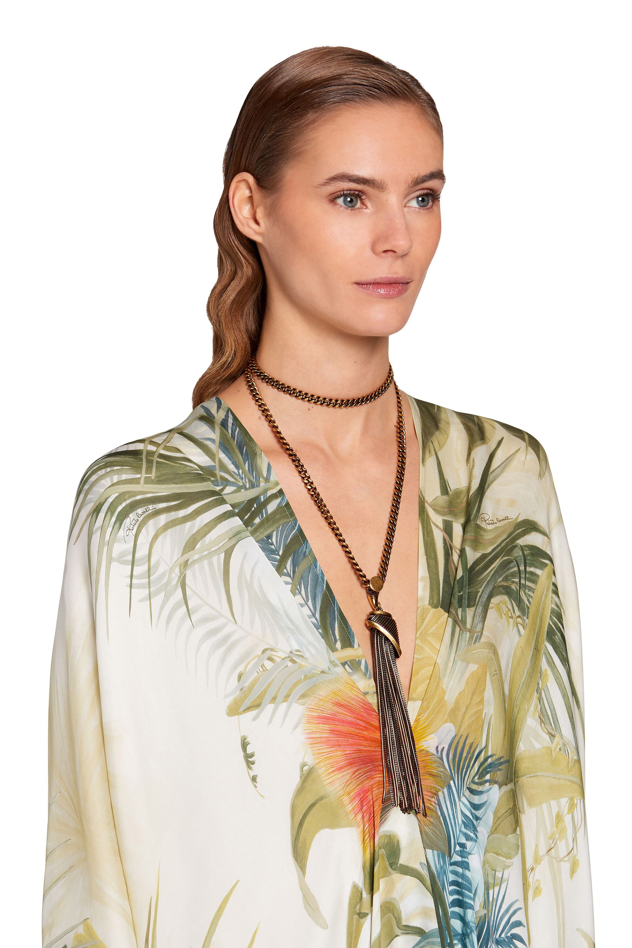 RC Caftan à imprimé Le Monde Vegetale MULTICOLOR KWT901-CTV45