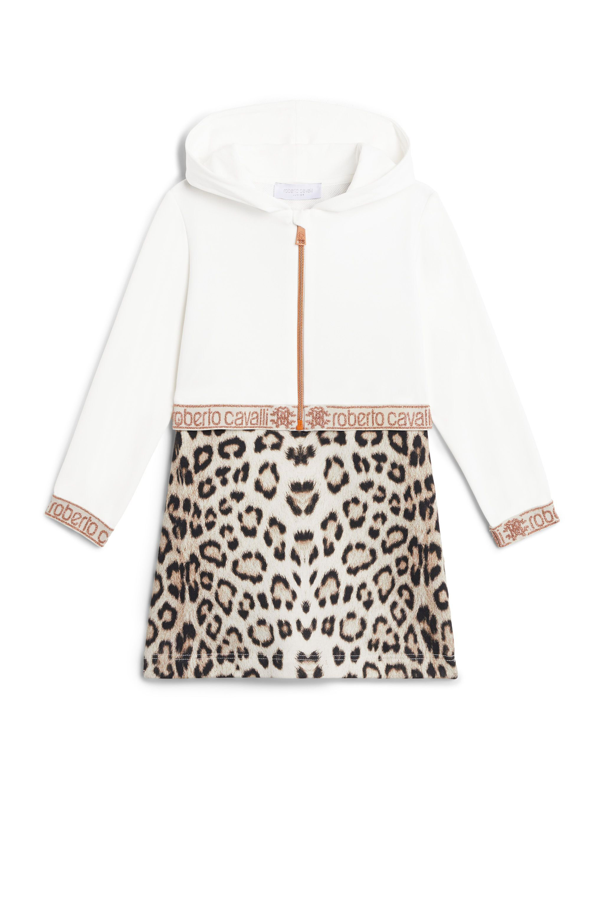 JU Hooded Jaguar print dress BEIGE/MILKY/BLACK JJT125-FOQ64