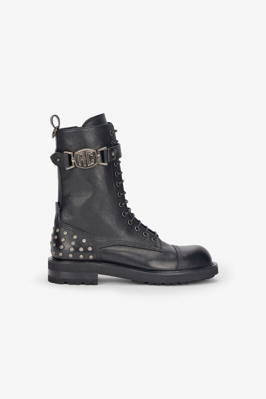 RC Combat Boots with RC Monogram Patch Noir VRS007-PZB05