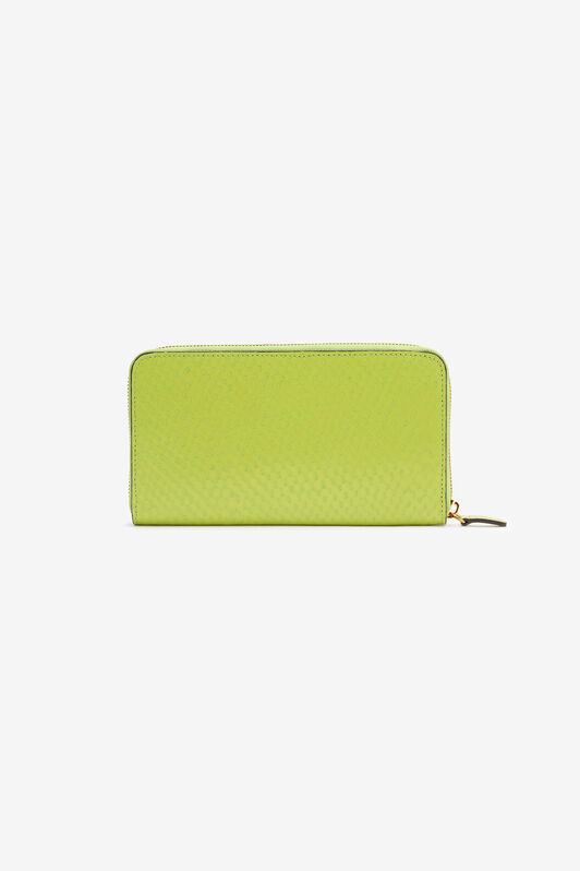 RC Cartera efecto serpiente con logotipo Verde claro TKA006-PZV98