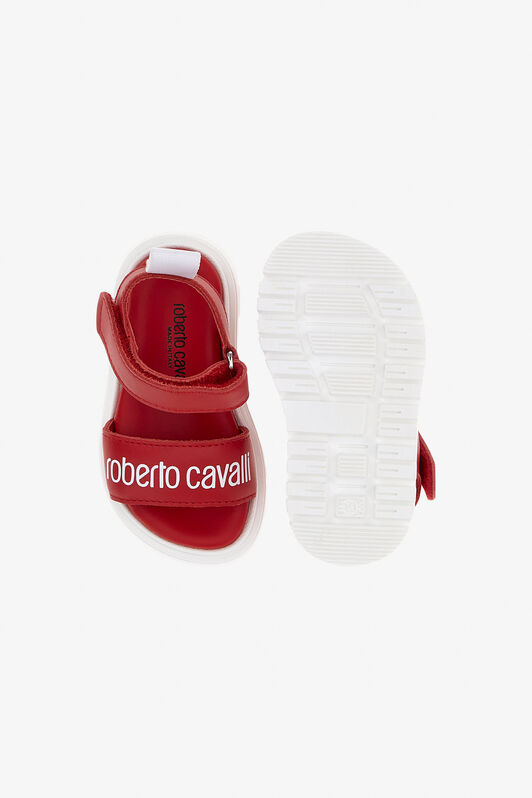 JU RC Logo Sandals JU RC Logo Sandals RED/WHITE SJS00F-PZJ02