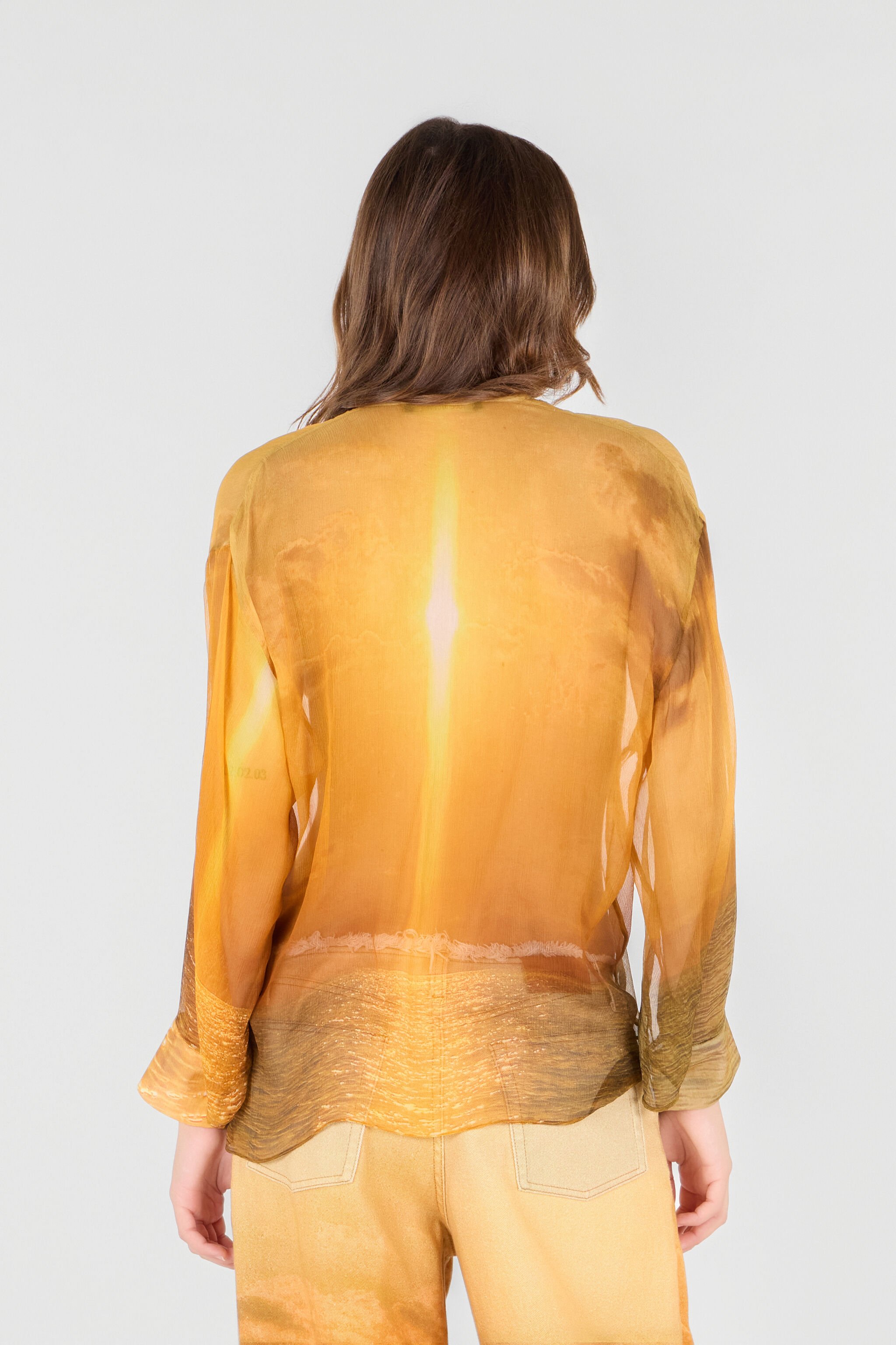 RC Woman Silk Shirt Orange UWT712-CKN97