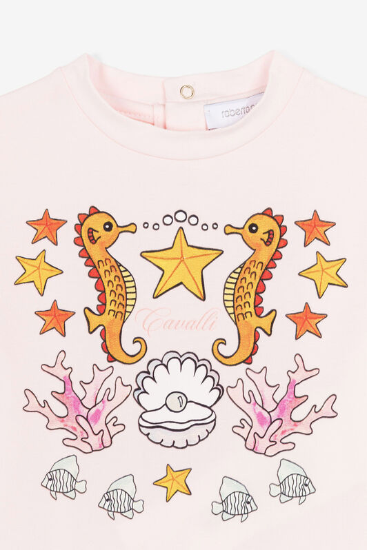 JU Aquatic-print short-sleeved T-shirt JU Aquatic-print short-sleeved T-shirt Pink QJT654-JV025