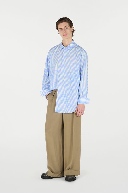 RC Striped Shirt With Zebra Pattern Light blue URT720-CH104