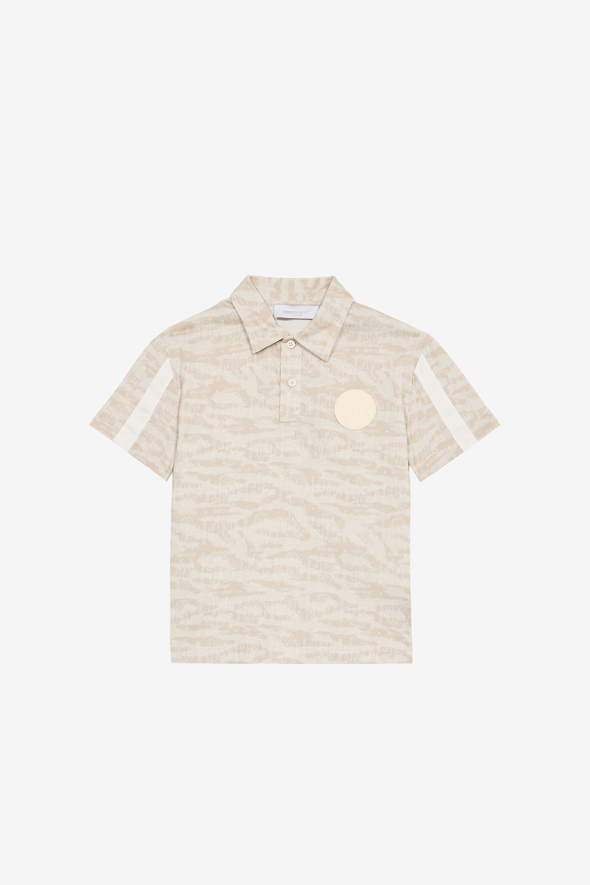JU Polo Con Stampa Tiger Skin Avorio UJT64D-JFO44