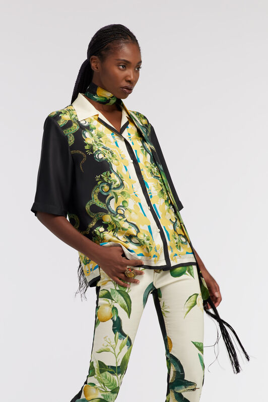 RC Short-sleeve Lemon Snake shirt Black/Yellow SKT703-4QL30