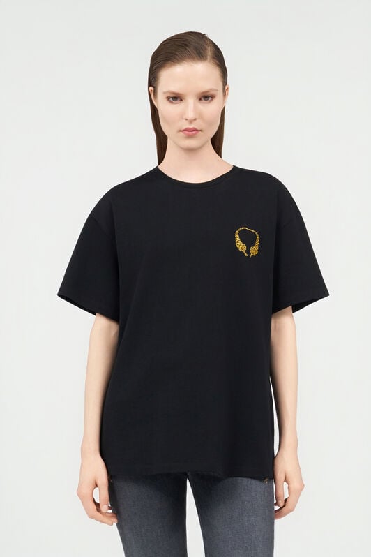 RC T-shirt in Cotone con Tigri RC T-shirt in Cotone con Tigri BLACK WQT62B-JD028