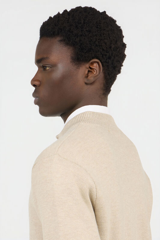 RC Cardigan Beige avec Monogram RC Brodé BEIGE SOM90A-AI006