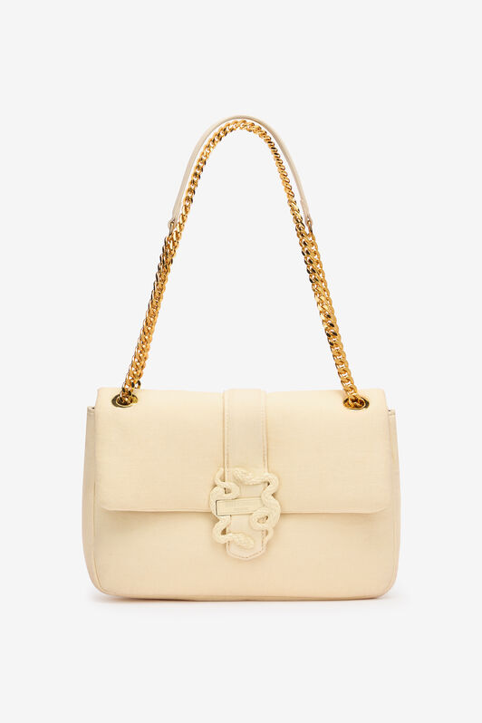 JC Shoulder Bag With Matching Mirror Snake JC Shoulder Bag With Matching Mirror Snake Ivory UFB053-UF422