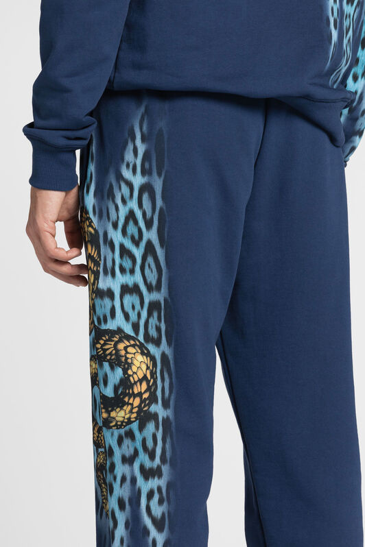 RC Animal-print cotton track pant Dark blue QRT25B-CF050