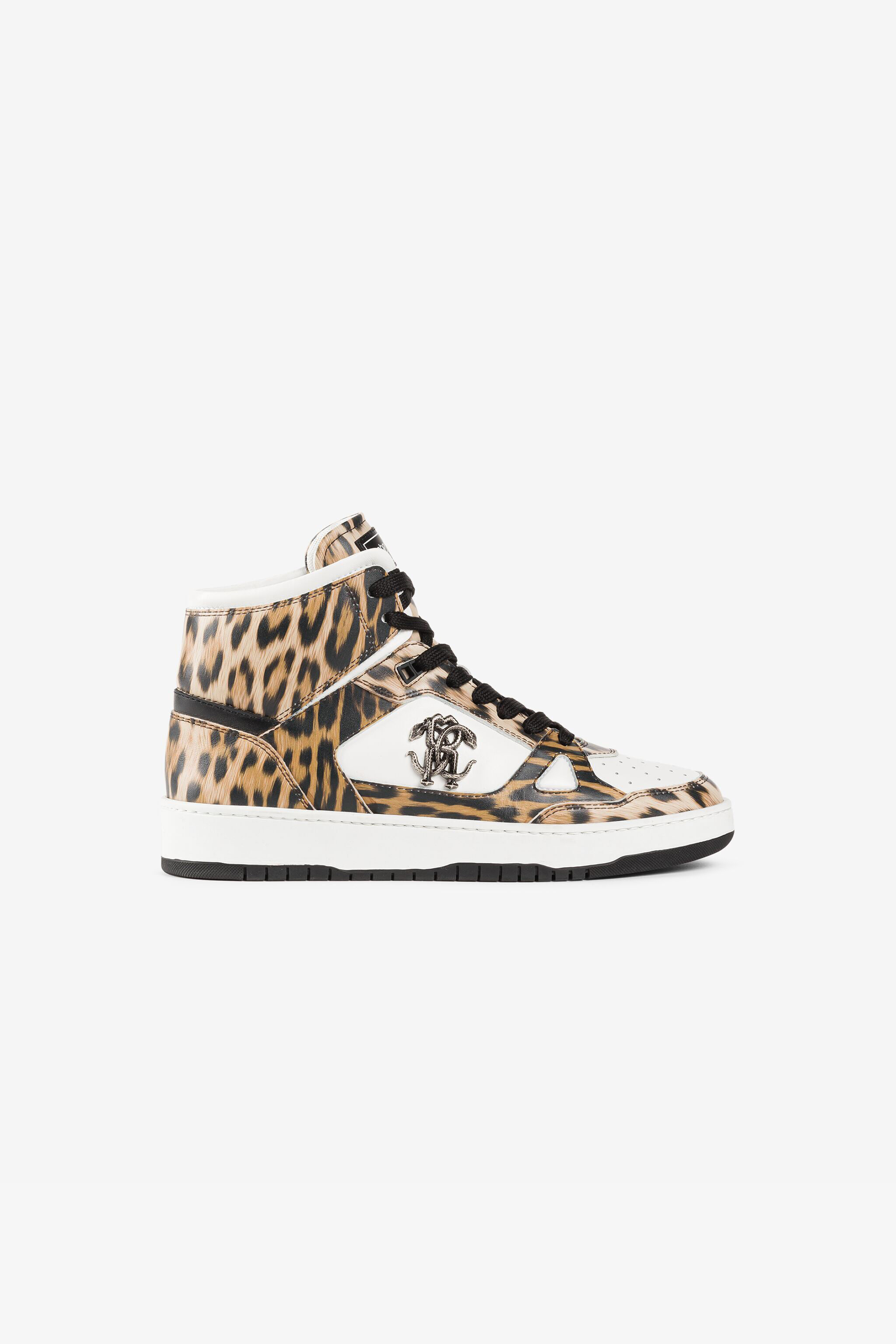 RC Jaguar-Print Hi-Top Sneakers MACULATO/BIANCO/NERO RKS044-PZB21