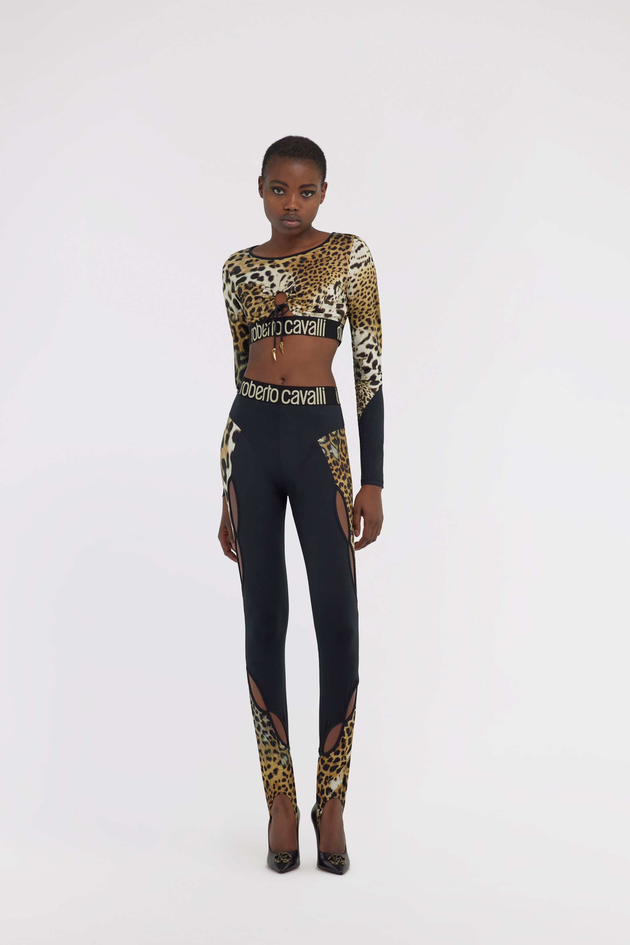 RC Leggings with Jaguar Skin print Black SKT27B-LNG34