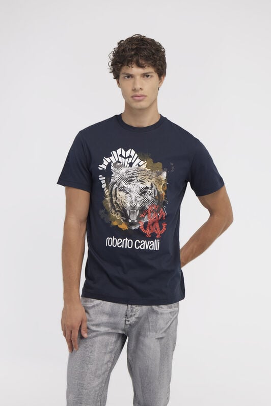 RC T-shirt with Jaguar logo and print RC T-shirt with Jaguar logo and print Dark blue NOT60A-JD060