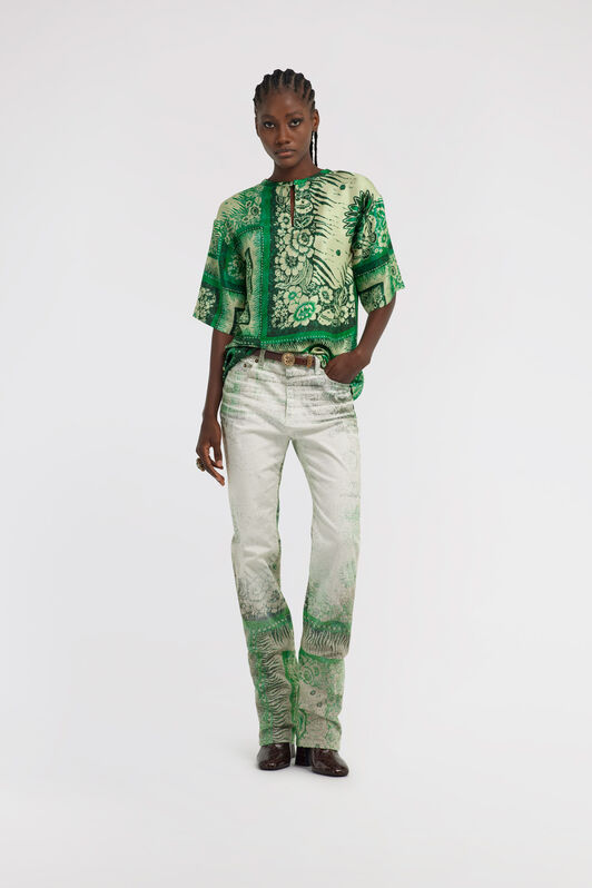 RC Bandana Print Jeans Green TKJ218-DAN11