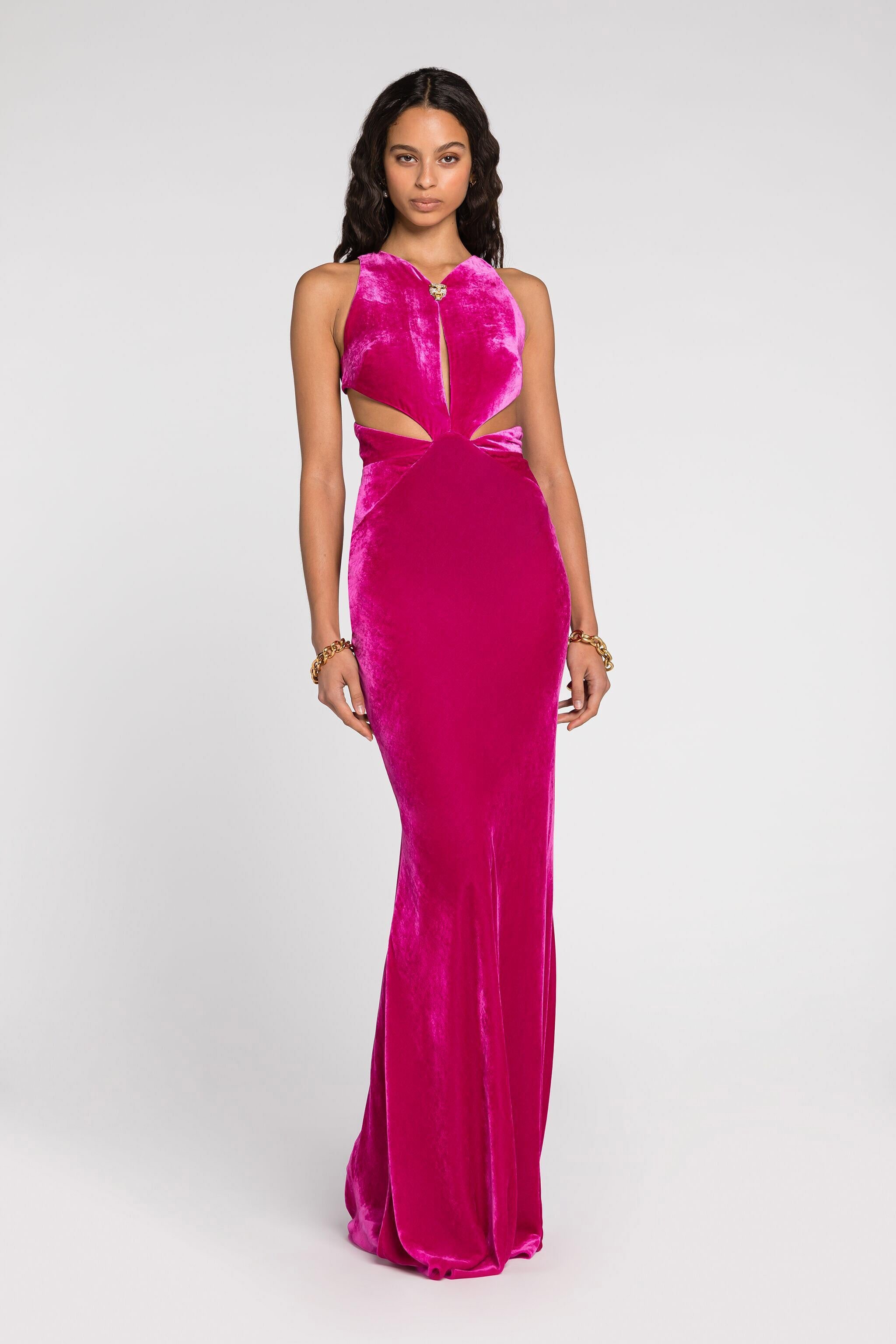 RC Samtkleid mit Pantherkopf Rot QKT133-VL067