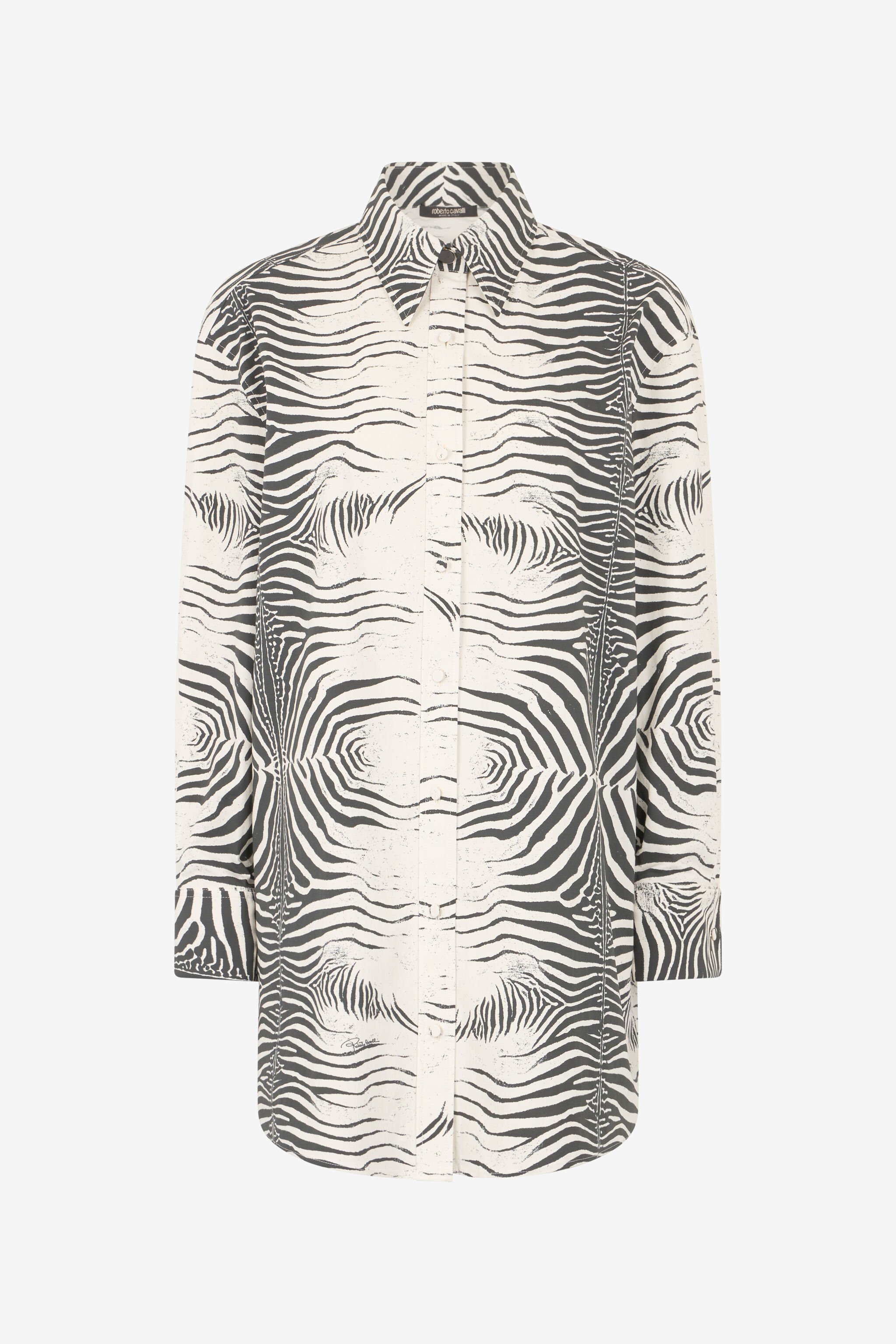 RC Chemise Longue À Imprimé Zèbre Noir/Blanc UKT162-3AN49