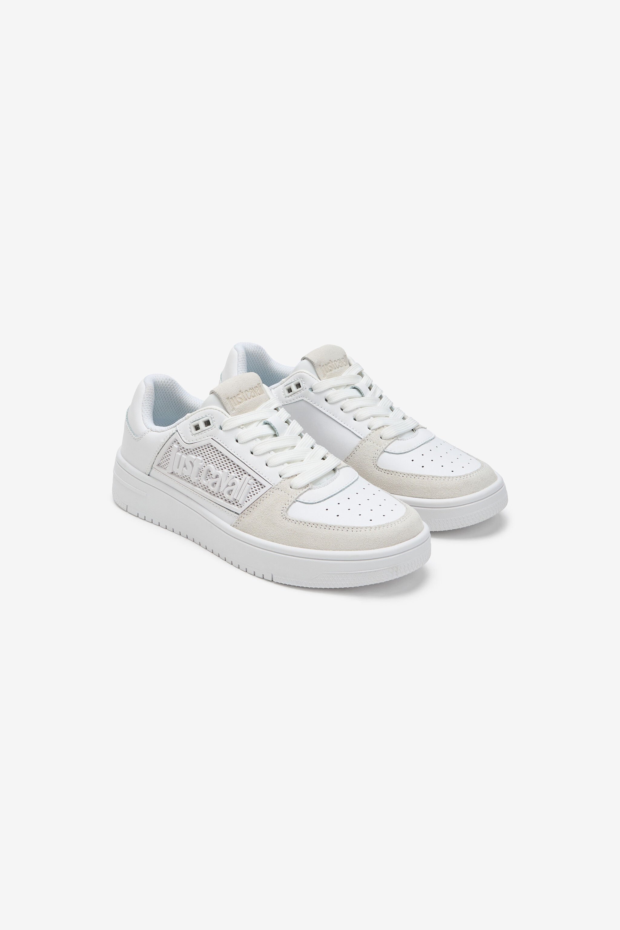 JC White Logo Detail Chunky Sneakers WHITE WFS052-WF290