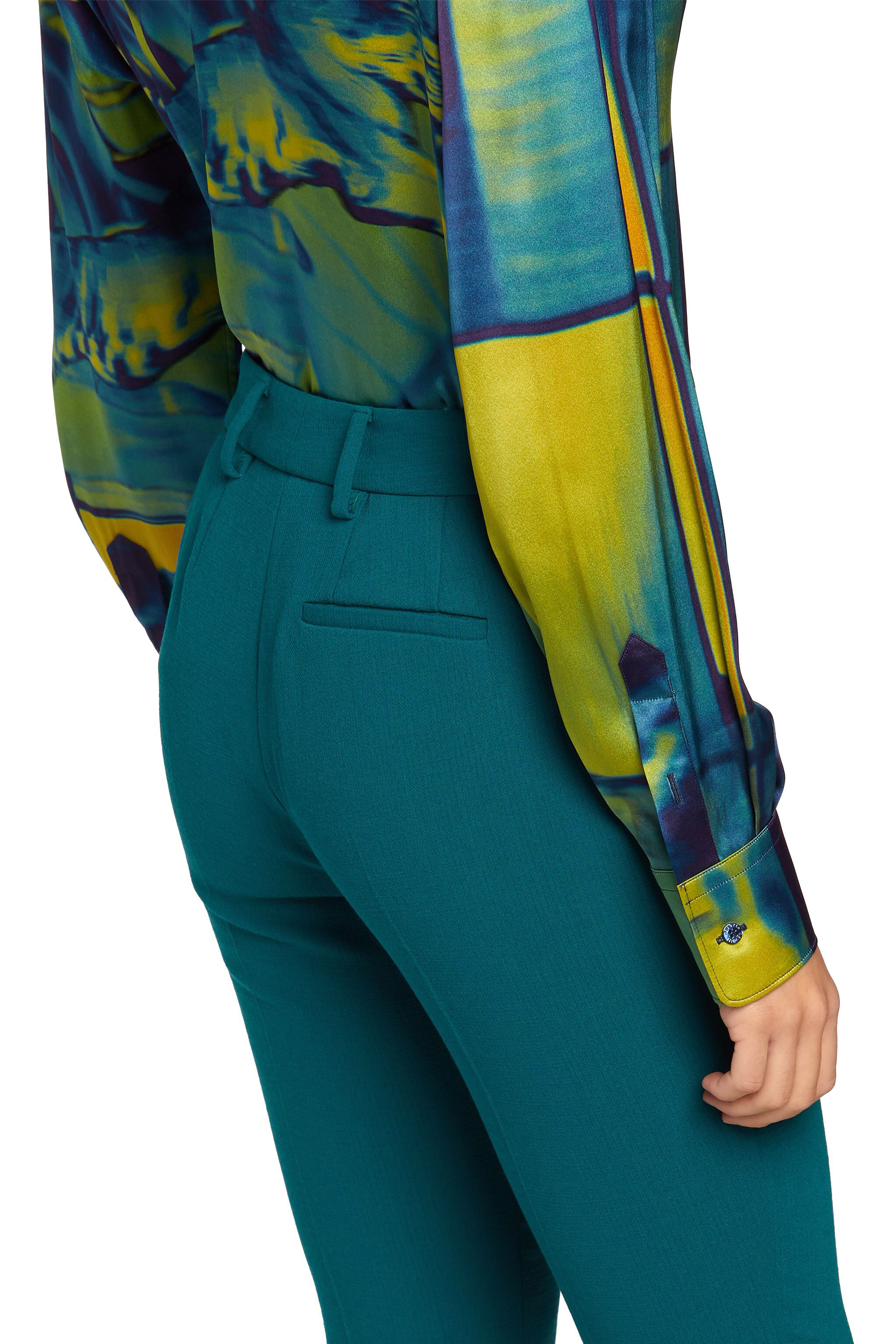 RC Cropped tailored trousers Blue LQT213-WB002