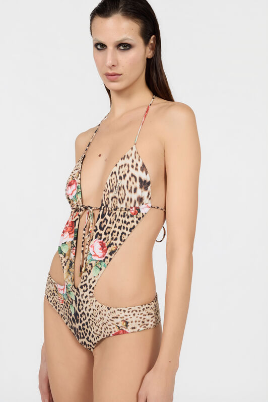 RC Einteiler mit Jaguar Roses-Print NATURAL XQW038-HVT24