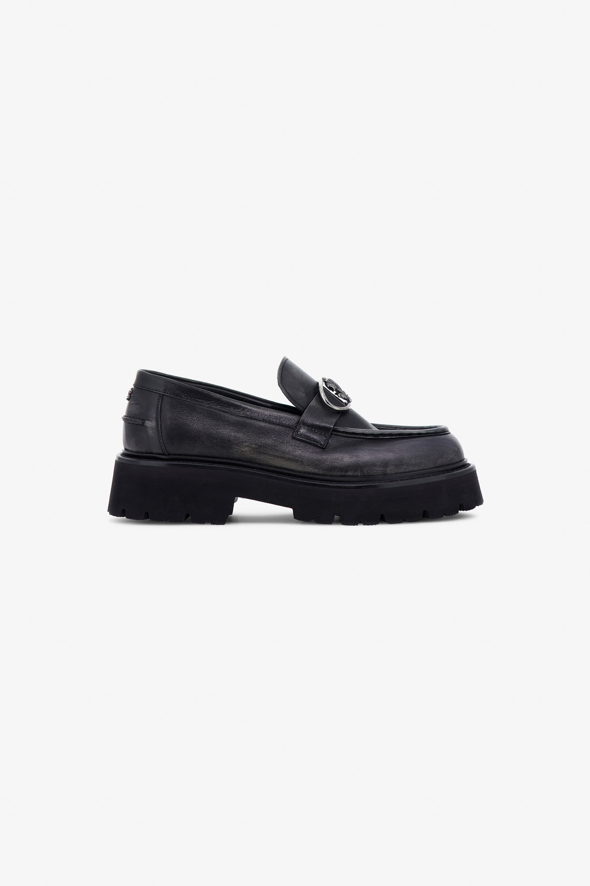 RC Loafers with metal buckle Black TRS020-PN195