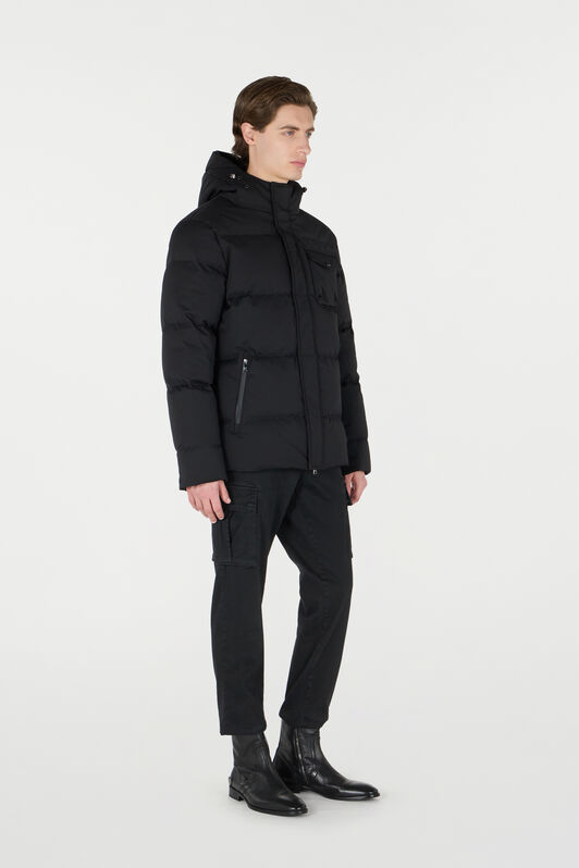 RC Chaqueta Acolchada Negra con Capucha Negro OOT40F-DJ001
