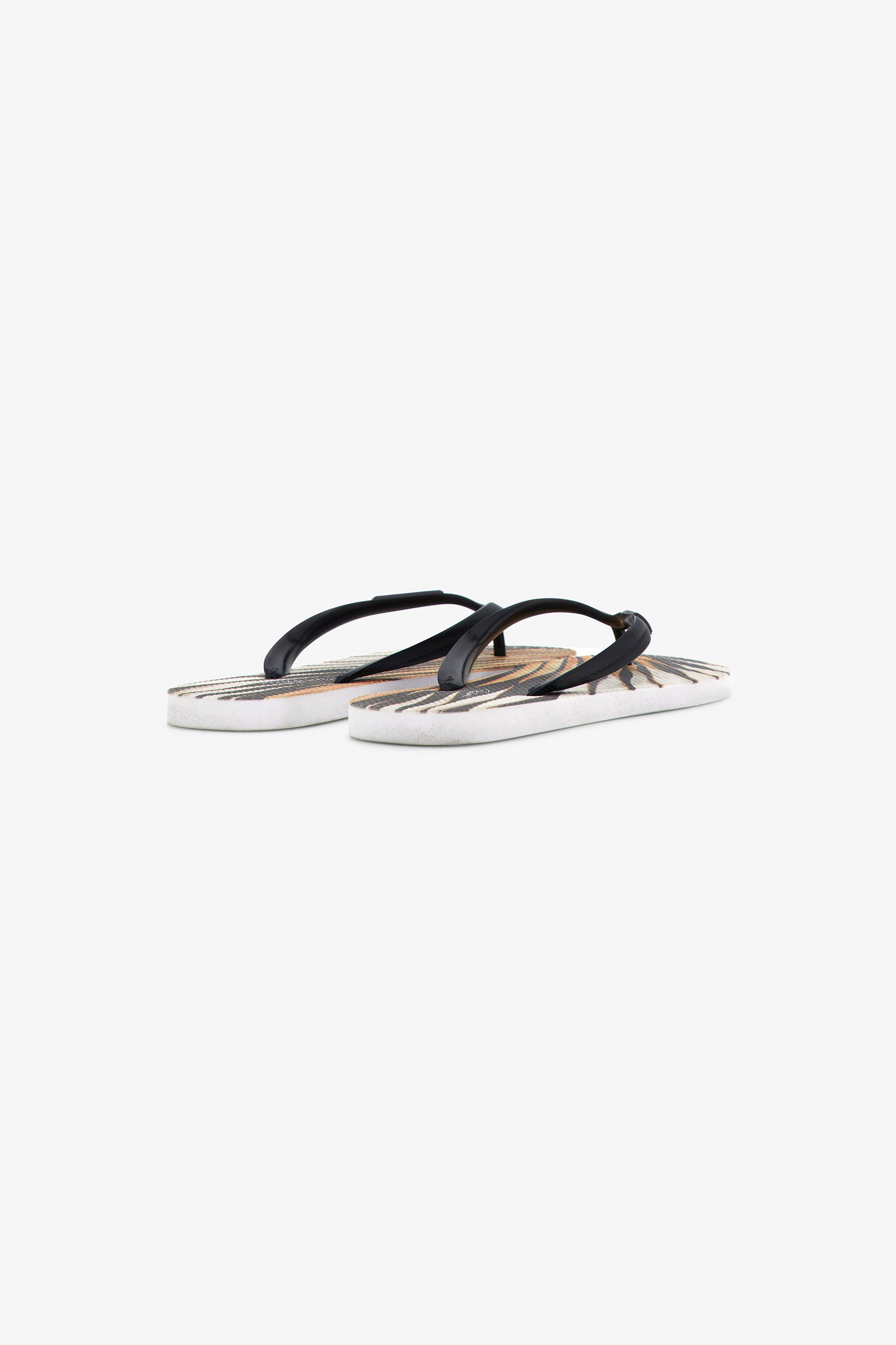 RC Ray of Gold Print Rubber Flip-Flops Gold SRS062-ABL63