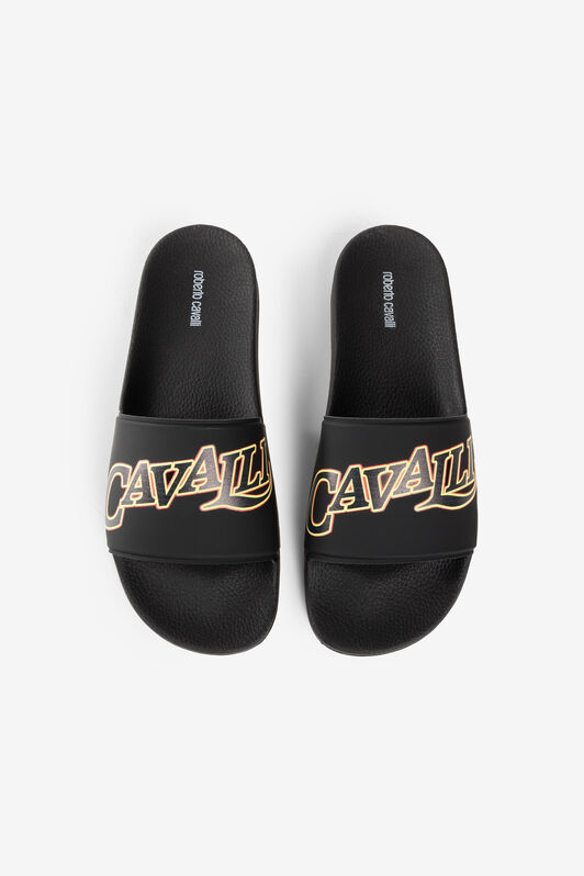 RC Sandalias con logo estampado Negro QRS018-PZG00