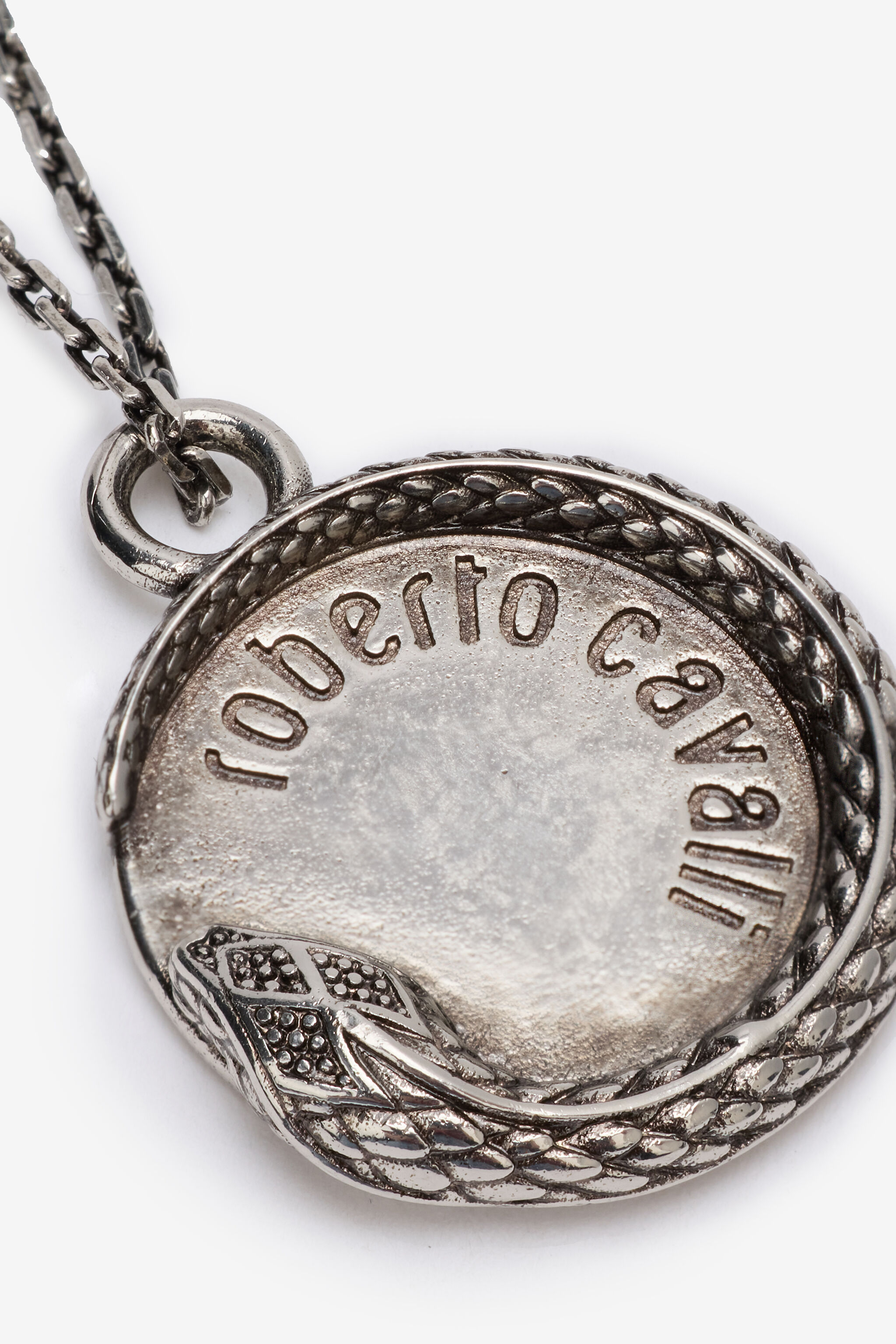 RC Collar Con Serpiente Y Logotipo Plata URG002-AM258