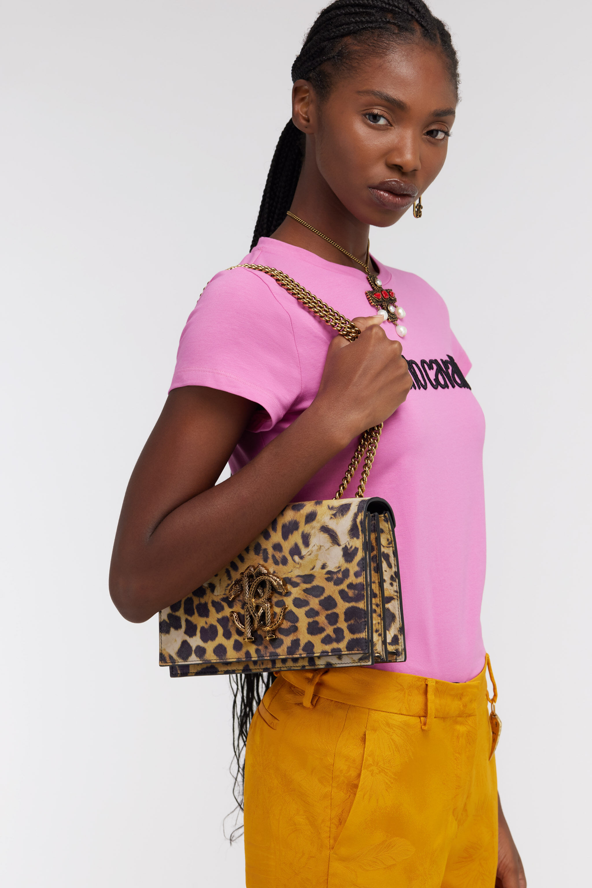RC Shoulder bag with Monogram Mirror Snake Light Brown SKB120-PZC26