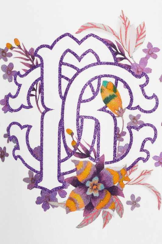 JU Abito con Monogram RC e motivi floreali JU Abito con Monogram RC e motivi floreali MILKY WHITE JJT159-CF054