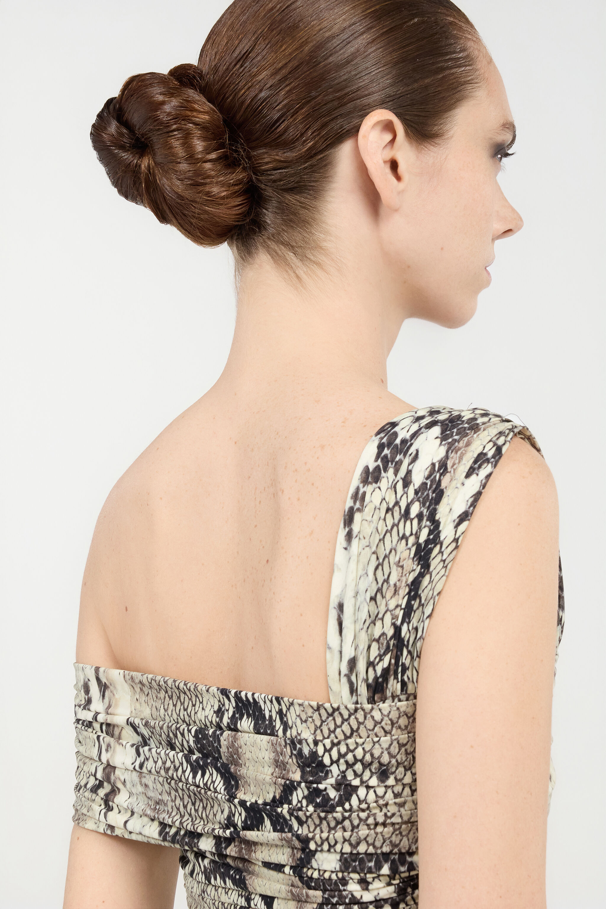RC Mini Dress with Python Print Light Brown VWT152-LNQ75