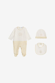 JU Beige Monogram Zebra Print Children Kit IVORY WJT808-JD001