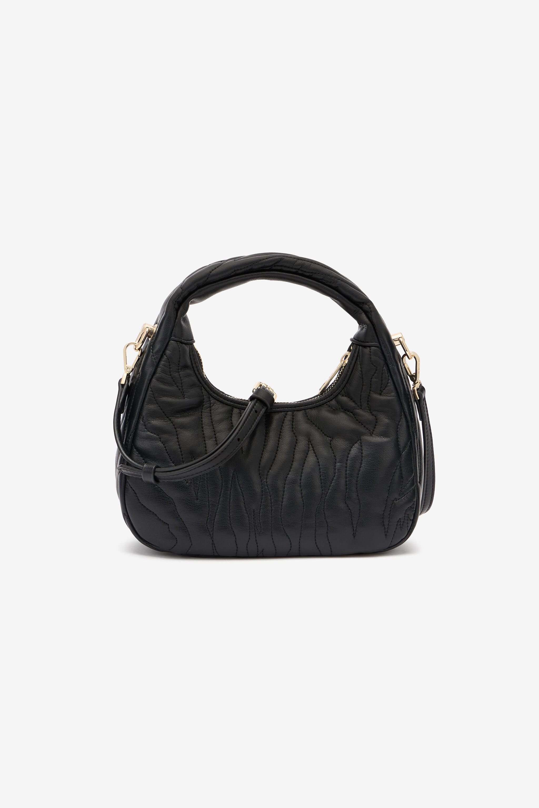 JC Sac Hobo Surpiqué Avec Logo Noir UFB069-UF438
