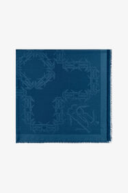 ${brand} Jacquard Shawl with Mirror Snake Monogram ${colorDescription} ${masterID}
