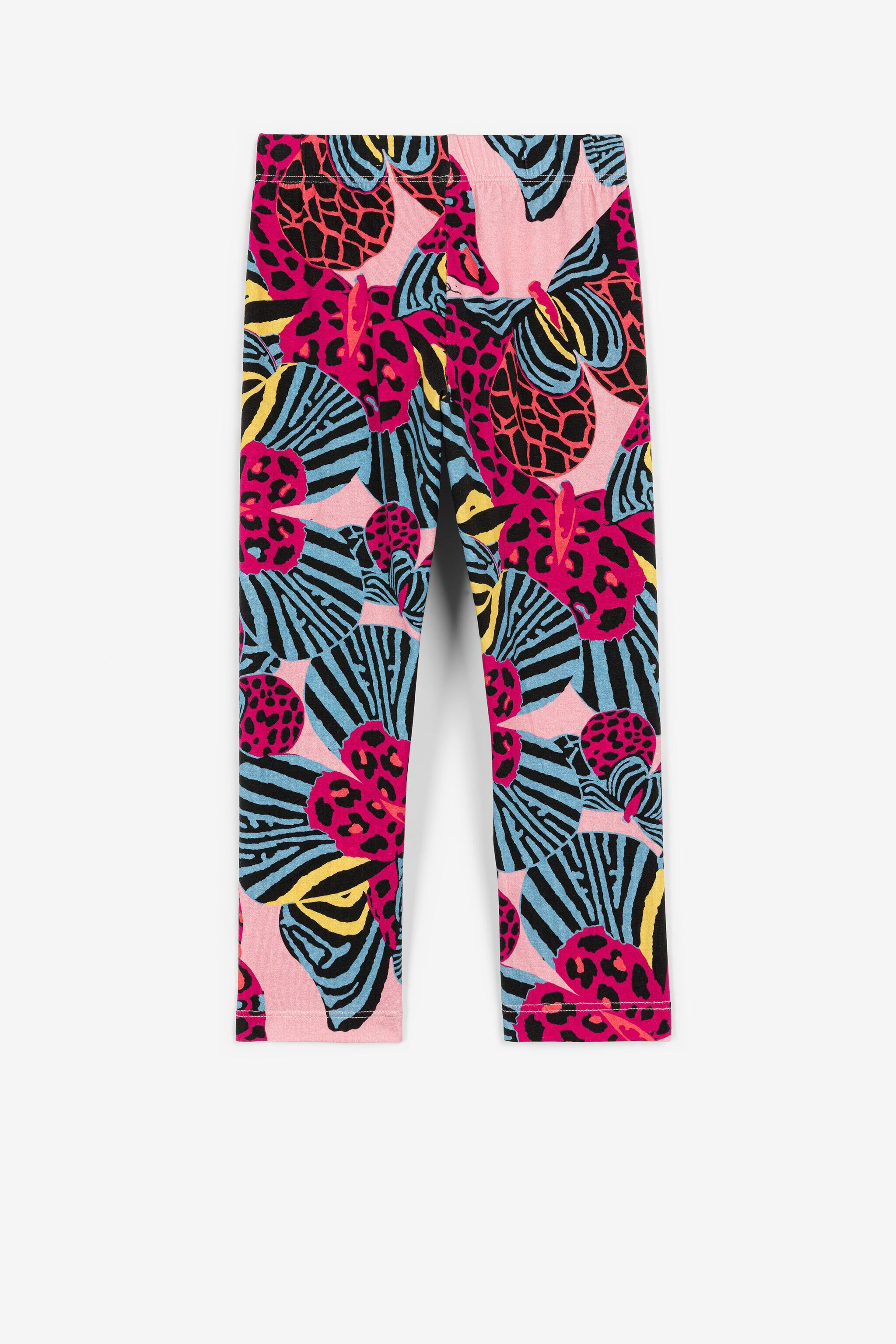 JU Butterfly-Print Leggings Fuchsia PJT219-JFE44