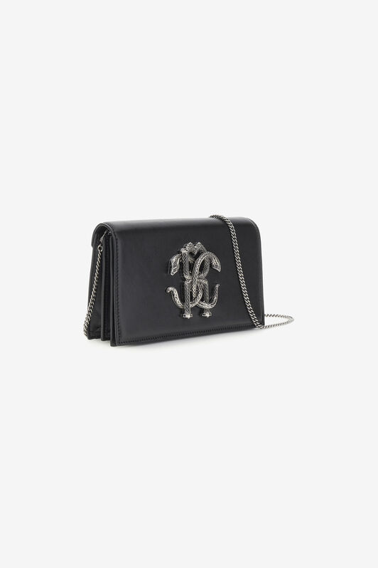 RC Mirror Snake Shoulder Bag Noir KWB112-PZ132