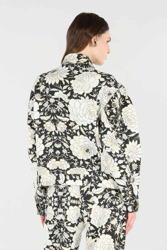RC Denim Jacket with Flowers RC Denim Jacket with Flowers Black/White VQJ420-DAP71