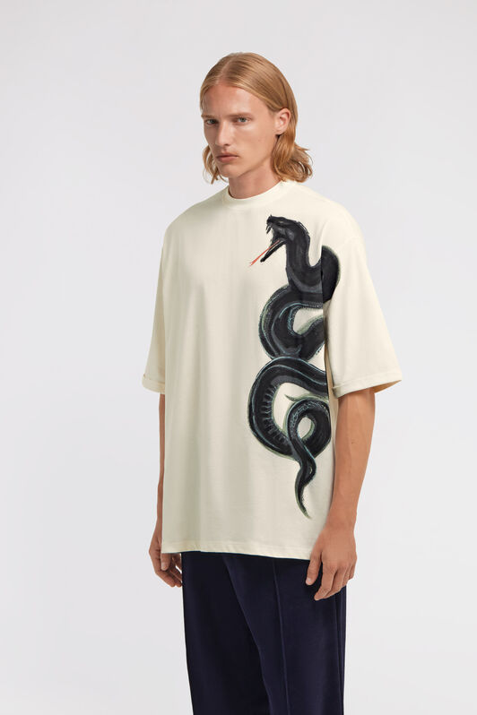 RC T-shirt with Snake Elfenbein TRT62I-JD060